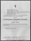 overlijdensannonce Léonie Jeanne Antoinette Clermont