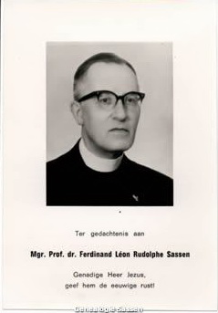 bidprentje Mgr.Prof.Dr. Ferdinand Léon Rudolphe Sassen (foto)