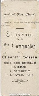 communieprentje Els Sassen (tekst)