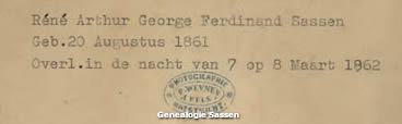 foto René Arthur George Ferdinand Sassen (achterzijde)