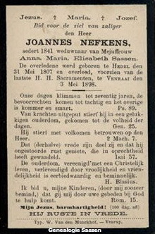 bidprentje Joannes Nefkens (tekst)