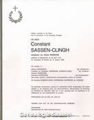 overlijdensannonce Constant Mathieu Sassen Clingh